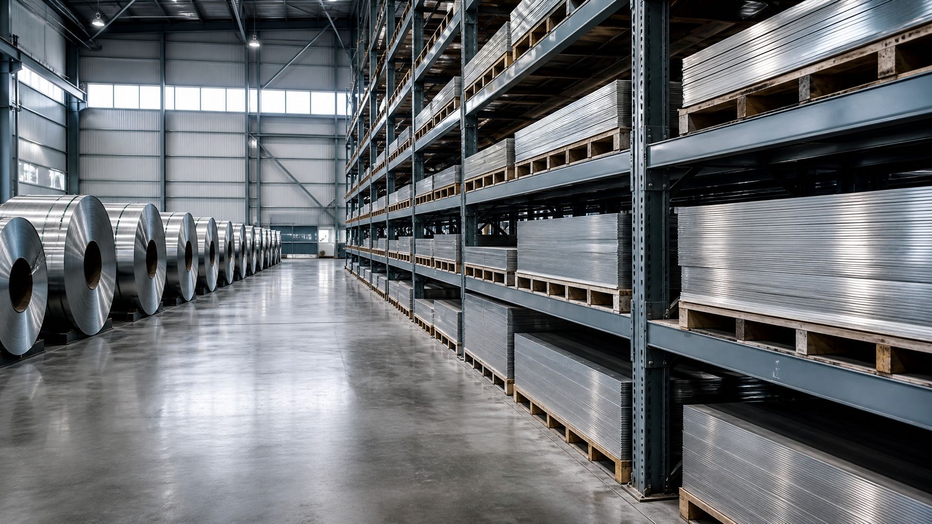 Aluminium stock warehouse in Shanghai